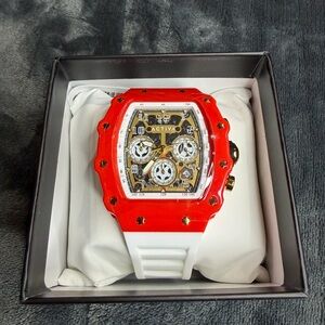 Red and White Activa x Invicta Watch